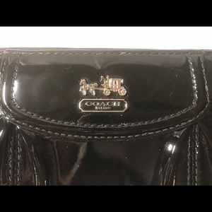 Authentic Coach Black Patent Leather Wallet
